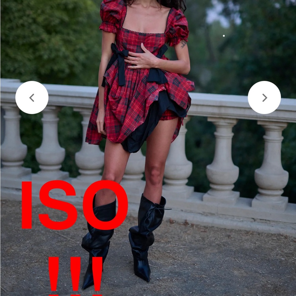 Selkie Red and Black Plaid Mini Dress